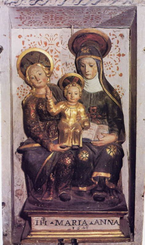 Sculpture baroque de Vierge à l'Enfant